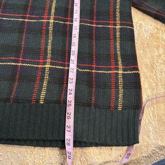 Vintage Polo Ralph Lauren wool Sweater! XXL Green Tartan Plaid Fisherman Style - Picture 7 of 10